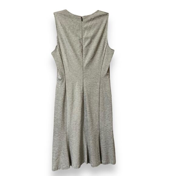 Theory Adoxa Sleeveless V-Neck Gray Dress - Picture 3 of 4